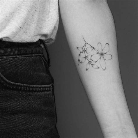 tattoo jazmin flor|Mejores Tatuajes de Flor de Jazmín y su Significado